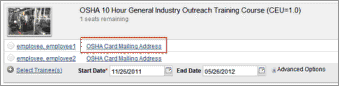 Mailing Address link 
			 