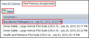 View Assignment Details link
				  
