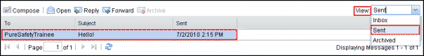 View Sent Messages
			 